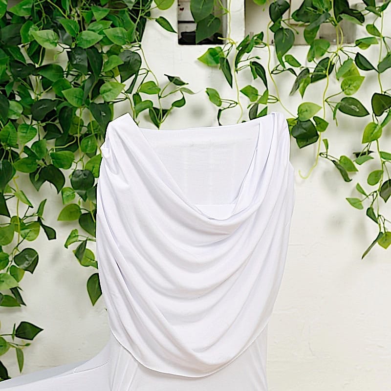 Spandex Fitted Folding Chair Cover with Ruched Swag Back and Foot Pockets