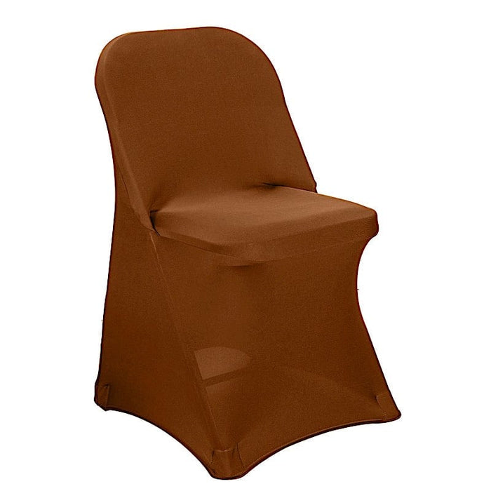 Spandex Folding Chair Cover Wedding Party Decorations CHAIR_SPFD_BRN