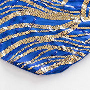 Spandex Stretch Banquet Chair Cover with Wave Embroidered Sequins