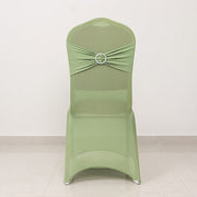 Spandex Stretchable Banquet Chair Cover with Silver Rhinestone Buckled