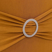 Spandex Stretchable Banquet Chair Cover with Silver Rhinestone Buckled