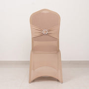 Spandex Stretchable Banquet Chair Cover with Silver Rhinestone Buckled