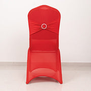 Spandex Stretchable Banquet Chair Cover with Silver Rhinestone Buckled