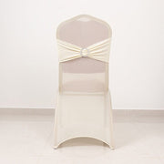 Spandex Stretchable Banquet Chair Cover with Silver Rhinestone Buckled