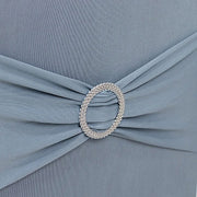 Spandex Stretchable Banquet Chair Cover with Silver Rhinestone Buckled