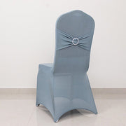 Spandex Stretchable Banquet Chair Cover with Silver Rhinestone Buckled