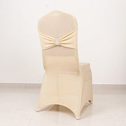 Spandex Stretchable Banquet Chair Cover with Silver Rhinestone Buckled