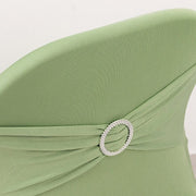 Spandex Stretchable Folding Chair Cover with Silver Rhinestone Buckled