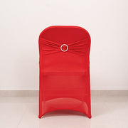 Spandex Stretchable Folding Chair Cover with Silver Rhinestone Buckled