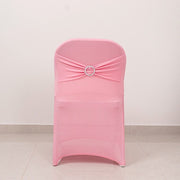 Spandex Stretchable Folding Chair Cover with Silver Rhinestone Buckled