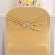 Spandex Stretchable Folding Chair Cover with Silver Rhinestone Buckled