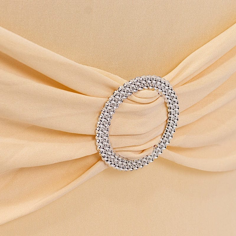 Spandex Stretchable Folding Chair Cover with Silver Rhinestone Buckled