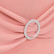 Spandex Stretchable Folding Chair Cover with Silver Rhinestone Buckled