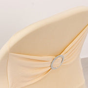 Spandex Stretchable Folding Chair Cover with Silver Rhinestone Buckled