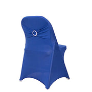 Spandex Stretchable Folding Chair Cover with Silver Rhinestone Buckled CHAIR_SPFD_BAND_ROY