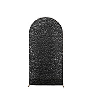 Sparkly Big Payette Sequin Fitted Chiara Backdrop Stand Cover IRON_STND06_71S_L_BLK