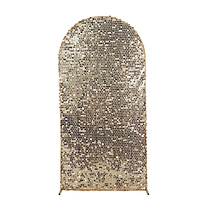 Sparkly Big Payette Sequin Fitted Chiara Backdrop Stand Cover IRON_STND06_71S_L_CHMP