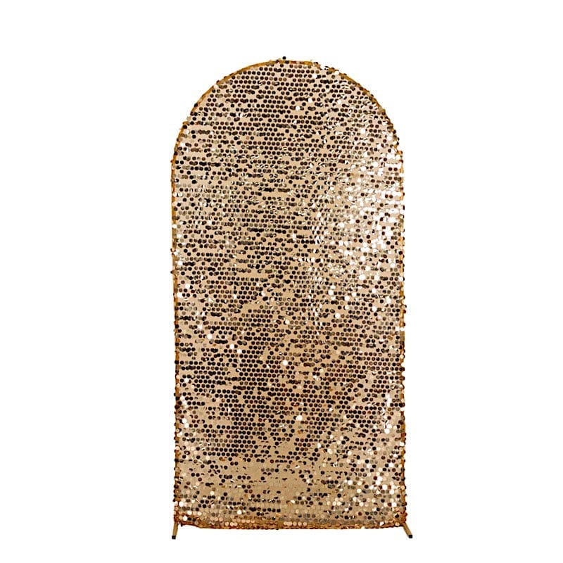 Sparkly Big Payette Sequin Fitted Chiara Backdrop Stand Cover IRON_STND06_71S_L_GOLD