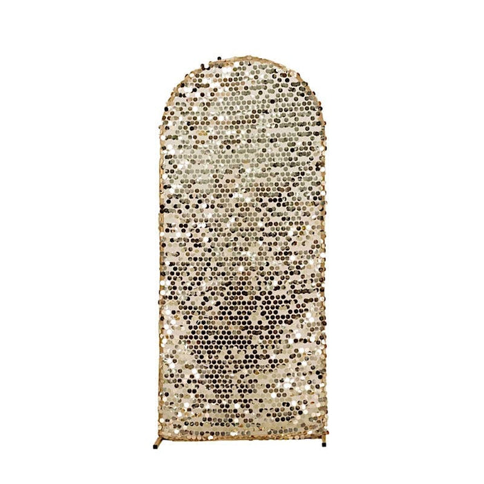 Sparkly Big Payette Sequin Fitted Chiara Backdrop Stand Cover IRON_STND06_71S_S_CHMP