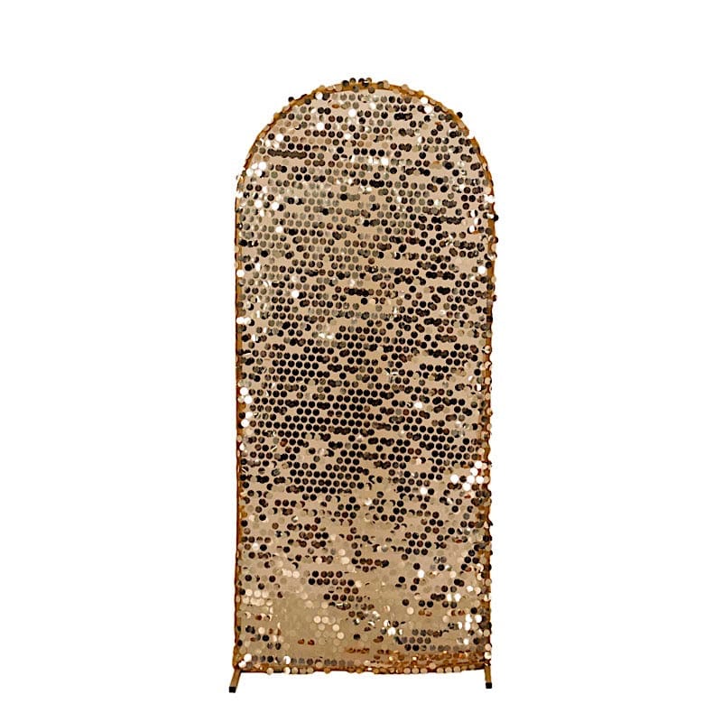 Sparkly Big Payette Sequin Fitted Chiara Backdrop Stand Cover IRON_STND06_71S_S_GOLD