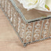Square Metal Cake Stand with Glass Top and Hanging Crystal Beads