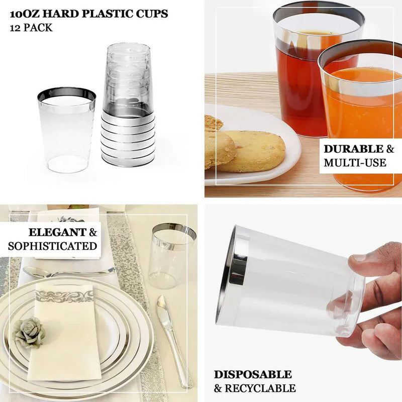 25 pcs 10 oz. Plastic Cups - Disposable Tableware