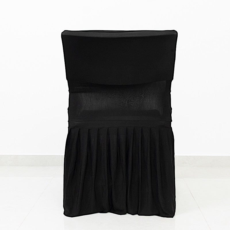 Stretchable Pleated  Spandex Lifetime Folding Chair Cover with Floor-Length Skirt