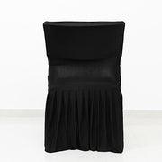 Stretchable Pleated  Spandex Lifetime Folding Chair Cover with Floor-Length Skirt
