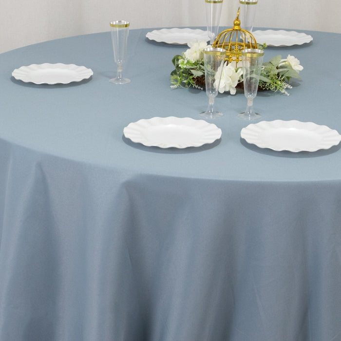 132" Premium Polyester Round Tablecloth Wedding Party Table Linens