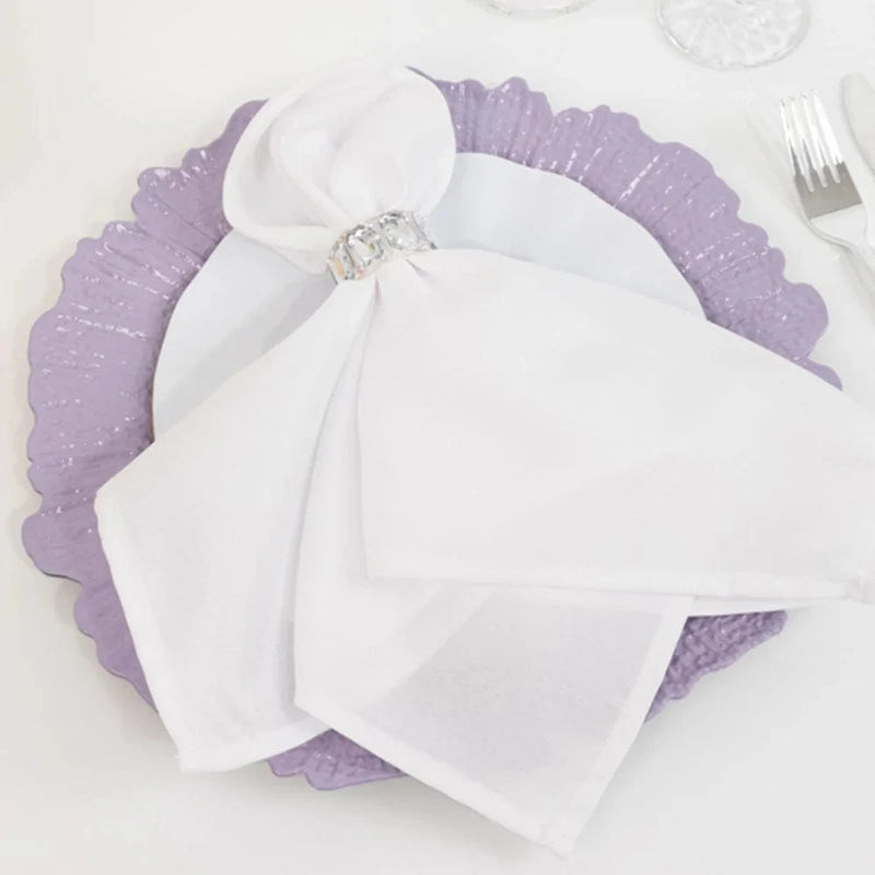 6 pcs 13" Round Textured Charger Plates