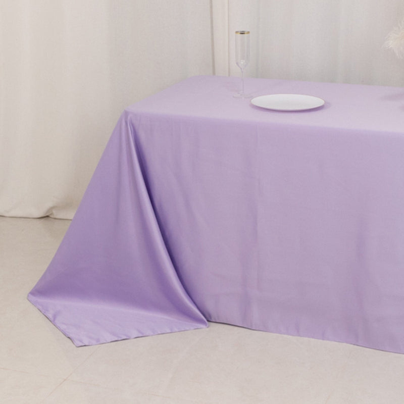90" x 156" Lamour Satin Rectangular Tablecloth
