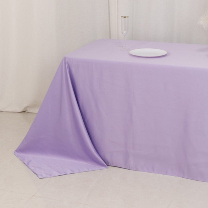 90" x 156" Lamour Satin Rectangular Tablecloth