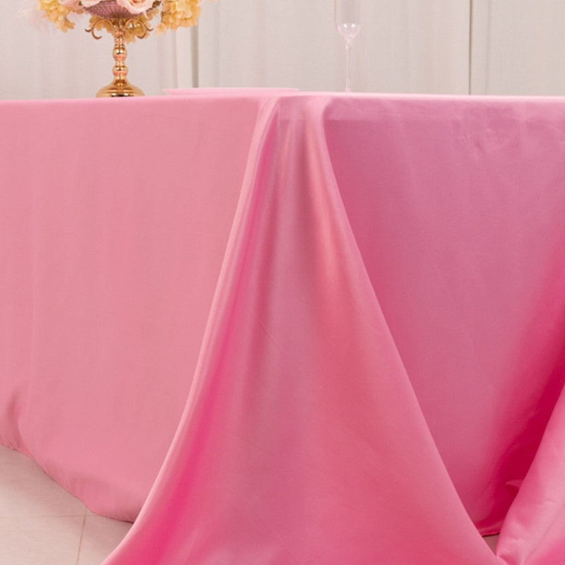 90" x 156" Lamour Satin Rectangular Tablecloth