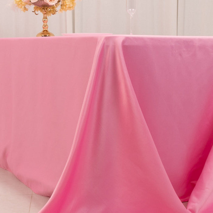 90" x 156" Lamour Satin Rectangular Tablecloth