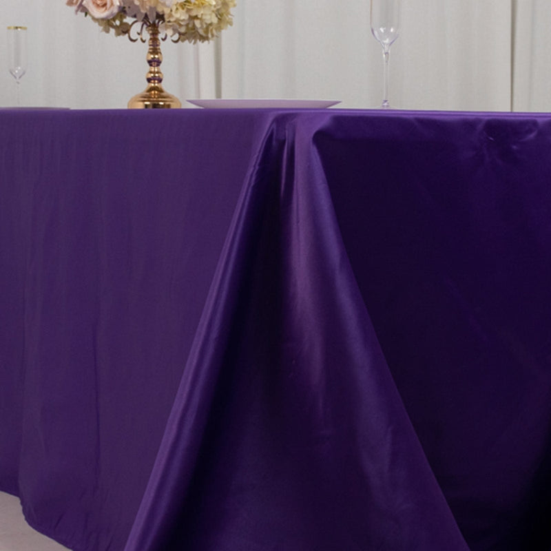 90" x 156" Lamour Satin Rectangular Tablecloth