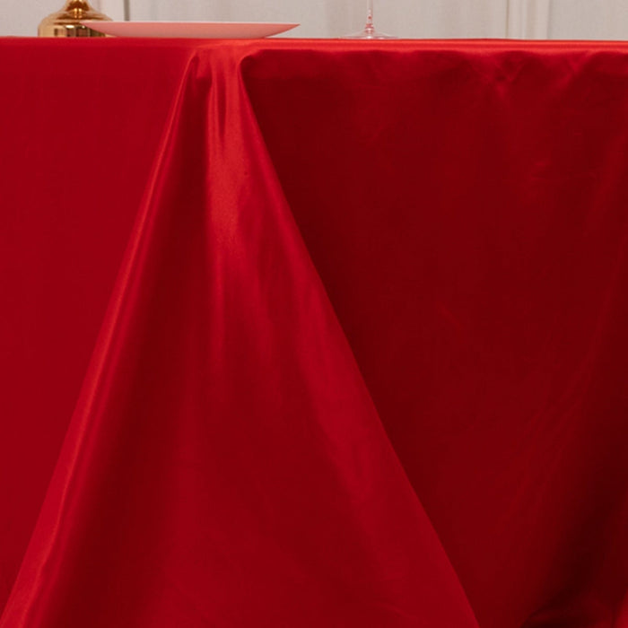 90" x 132" Lamour Satin Rectangular Tablecloth