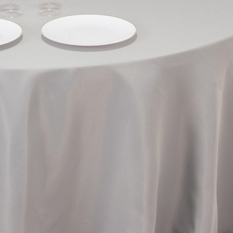 132" Premium Polyester Round Tablecloth Wedding Party Table Linens