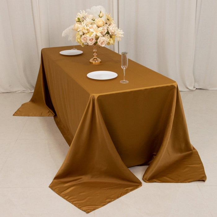 90" x 132" Lamour Satin Rectangular Tablecloth