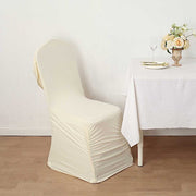 Swag Back Ruched Fitted Premium Spandex Banquet Chair Cover