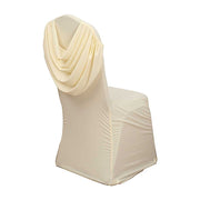 Swag Back Ruched Fitted Premium Spandex Banquet Chair Cover