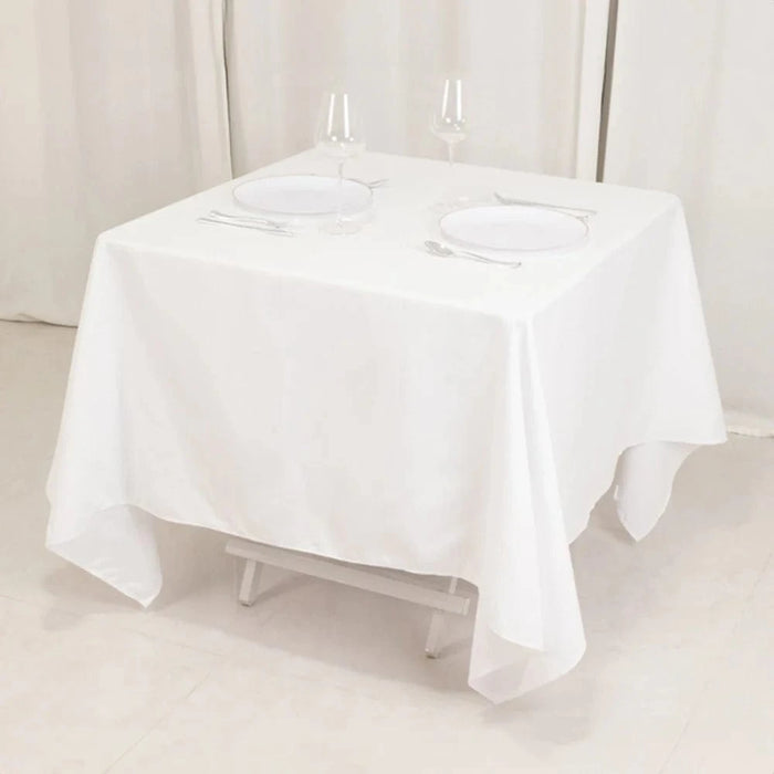 70" Cotton Blend Square Tablecloth for Weddings and Events