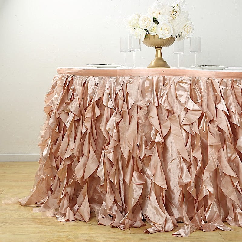 Taffeta Curly Table Skirt