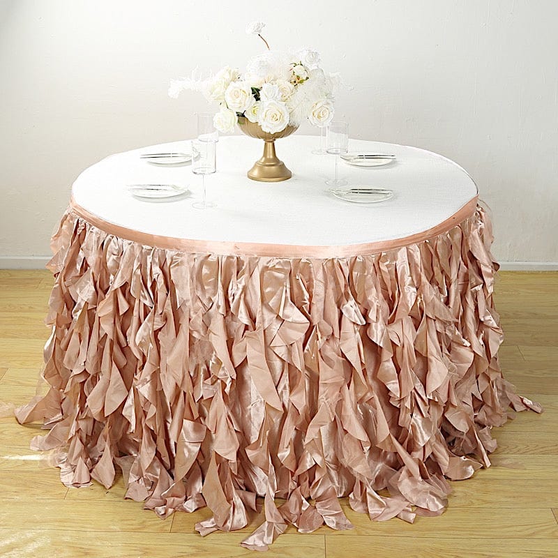 Taffeta Curly Table Skirt