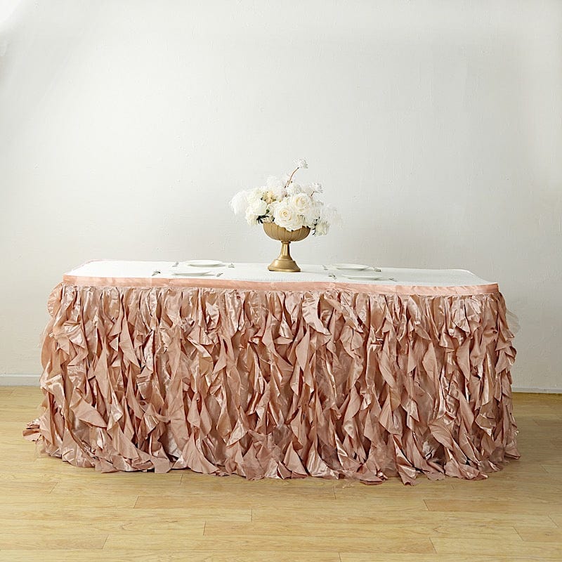 Taffeta Curly Table Skirt