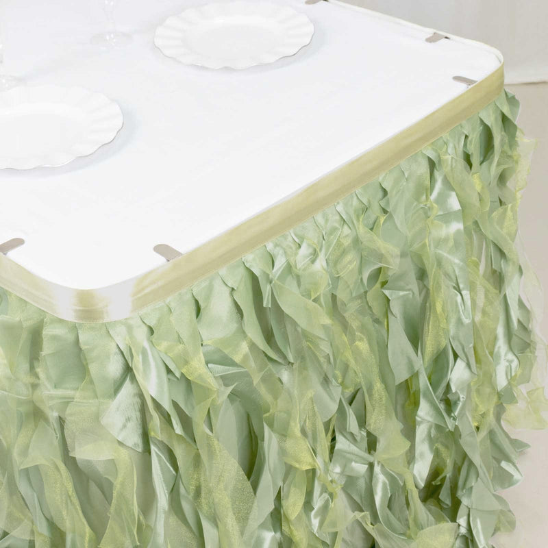 Taffeta Curly Table Skirt