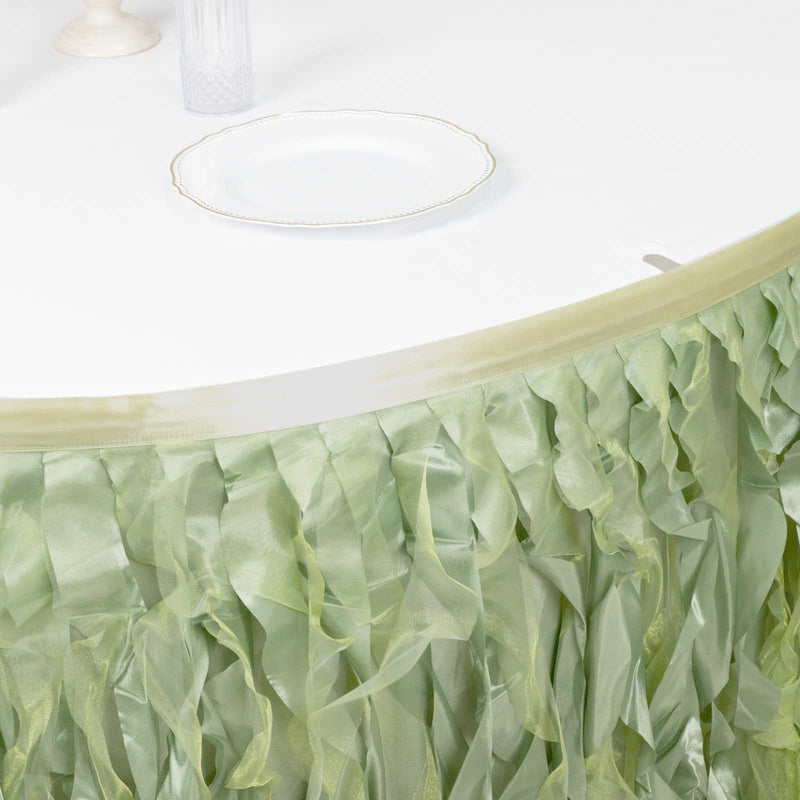 Taffeta Curly Table Skirt