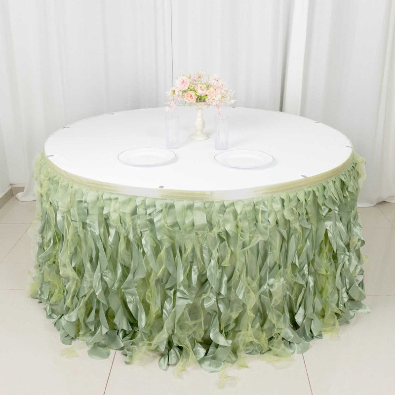 Taffeta Curly Table Skirt