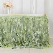 Taffeta Curly Table Skirt SKT_03_SAGE_14
