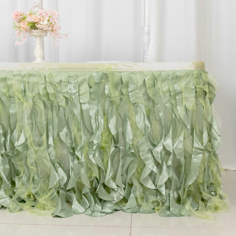 Taffeta Curly Table Skirt SKT_03_SAGE_14