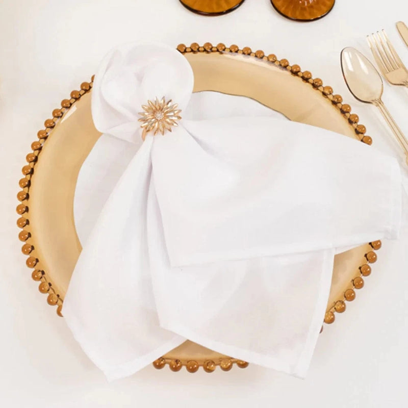 6 pcs 13" Round Beaded Rim Charger Plates